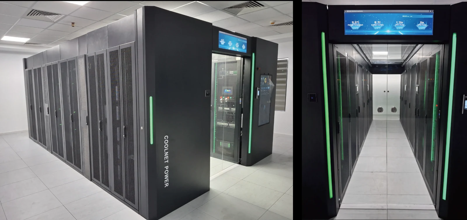 Egypt university project · modular data center and contained aisle