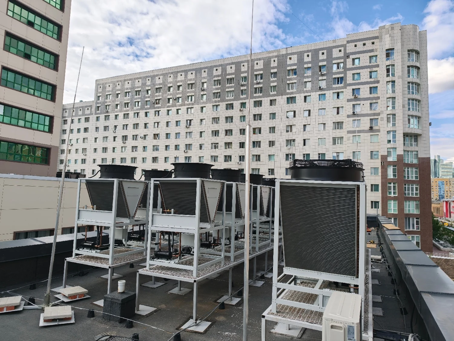 Tau Cloud project · outdoor heat-rejection equipment