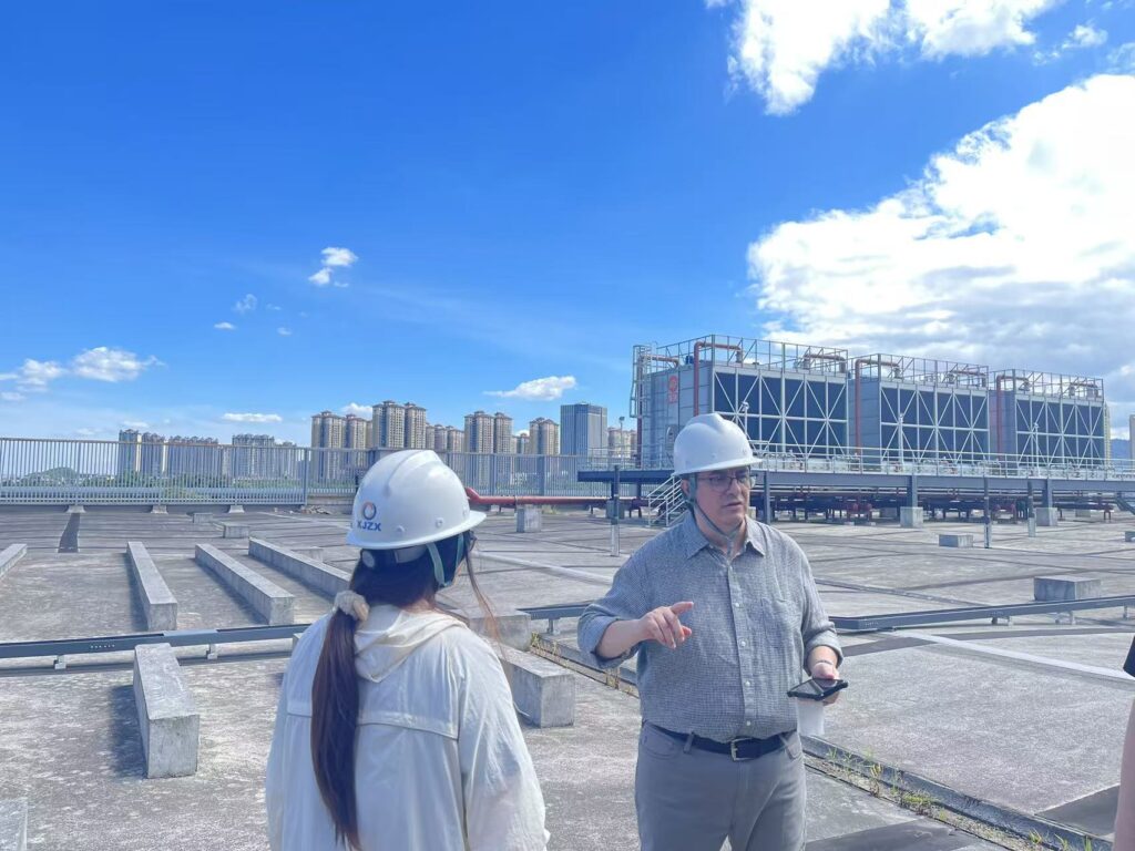 Coolnet team and telecom partner touring a live large-scale data center construction site